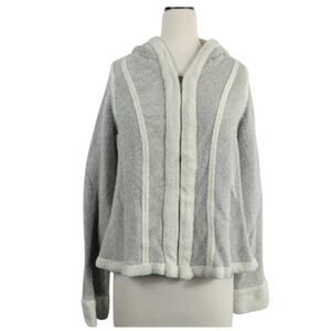 People Like Frank Full Zip Hooded Sweater Grey Size XS